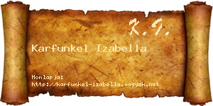Karfunkel Izabella névjegykártya